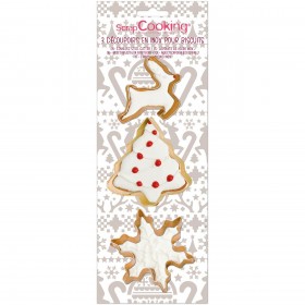 Комплект метални кутери "Елен, елха и снежинка"